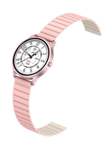 Kieslect Smart Watch Lora, Leather Strap, Pink