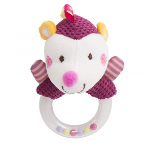 Kikka Boo Hedgehog plastic ratle Red