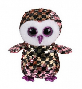 BB Flippables CHECKS - black/pink/gold owl 15 cm
