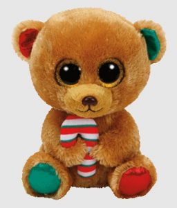 BB BELLA - brown bear with candy cane 24 cm