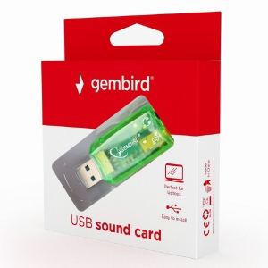 Sound Card Gembird SC-USB-01, USB, 2х3.5 mm sockets: stereo output, microphone mono input