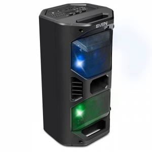 Speakers SVEN "PS-600" 50w, Black, Bluetooth, microSD, FM, AUX, USB, LED, power:8000mA, USB, DC5V