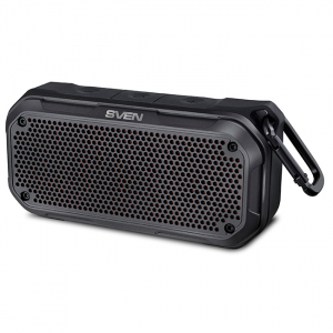 Speakers SVEN "PS-240" 10w, TWS, IPx7, Black, Bluetooth, microSD, AUX, Mic, 2000mA