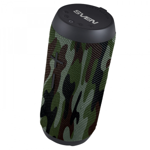 Speakers SVEN "PS-210" 12w(2*6), Camouflage, Bluetooth, TWS, IPx6,microSD,FM,AUX, USB, Mic,1500mA