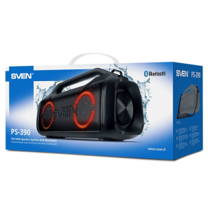 Speakers SVEN "PS-390", 50W, Waterproof (IPx5), TWS, Bluetooth, microSD, 3600mA*h, Black