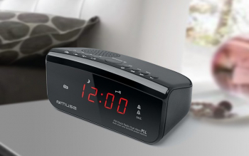 MUSE M-12 CR, Tuner FM, Clocks, Black