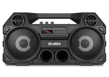 Speakers SVEN "PS-580" 36w, Black, Bluetooth, FM, USB, microSD, LED-display, RC, 2x2000mA*h