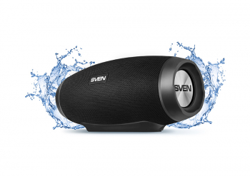 Speakers SVEN "PS-230" 12w(2*6), Black, Bluetooth, TWS, IPx5, microSD, FM, AUX, USB, Mic, 1500mA