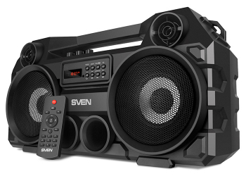 Speakers SVEN "PS-580" 36w, Black, Bluetooth, FM, USB, microSD, LED-display, RC, 2x2000mA*h