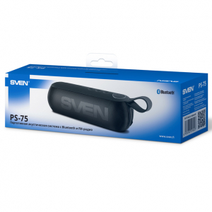 Speakers SVEN "PS- 75" Black, Bluetooth, FM, USB, microSD, 6w, Li-ion 1200mAh, Mic, DC 5 V