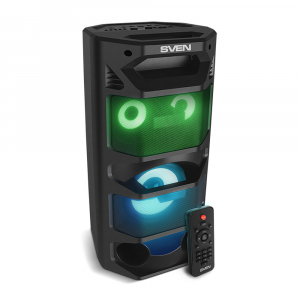 Speakers SVEN "PS-670" 65W, Black, TWS, Bluetooth, FM, USB, microSD, LED-display, RC, 2x4400mA*