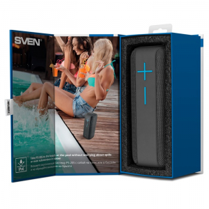 Speakers SVEN "PS-205" Black 12W, Waterproof (IPx6), TWS, Bluetooth, FM, USB, microSD, 1500mA*h