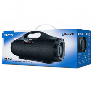 Speakers SVEN "PS-460" 18w, Black, Bluetooth, microSD, FM, AUX, USB, power:1800mA, USB, DC5V