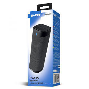 Speakers SVEN "PS-115" 10w, TWS, Black, Bluetooth, microSD, FM, AUX, Mic, 1800mA