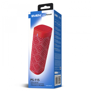 Speakers SVEN "PS-115" 10w, TWS, Red, Bluetooth, microSD, FM, AUX, Mic, 1800mA
