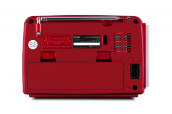 Speakers SVEN Tuner "SRP-525", Red, 3W, FM/AM/SW, USB, microSD, flashlight, battery