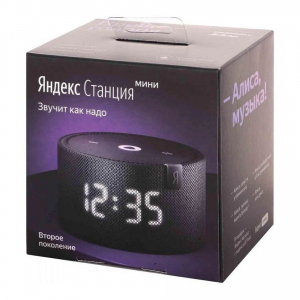 Yandex station mini YNDX-0020 Black with clock