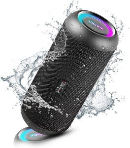 Portable Speaker X-music Mini Q08S, Black, waterproof IP67, TWS, 2500mAh, 16W, AUX, Type-C