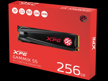 .M.2 NVMe SSD     256GB ADATA XPG GAMMIX S5 [PCIe3.0x4, R/W:2100/1200MB/s, 190/180K IOPS, 3DTLC]