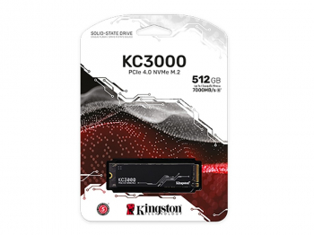 .M.2 NVMe SSD   512GB Kingston KC3000 [PCIe 4.0 x4, R/W:7000/3900MB/s, 450/900K IOPS, 3DTLC]