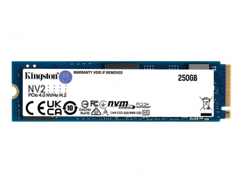 .M.2 NVMe SSD    250GB  Kingston  NV2 [PCIe 4.0 x4, R/W:3000/1300MB/s, 80TBW, 3D-NAND QLC]