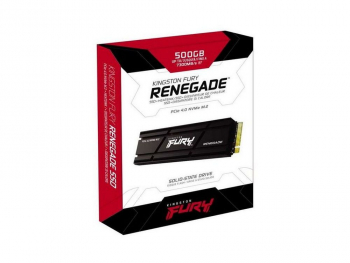 .M.2 NVMe SSD   500GB Kingston FURY Renegade w/Heatsink10.5mm [PCIe 4.0 x4, R/W:7300/3900MB/s,3DTLC]