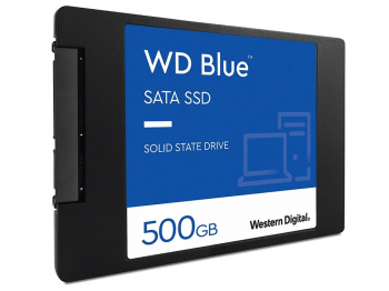 2.5" SATA SSD  500GB  WD Blue  (WDS500G2B0A) [R/W:560/530MB/s, 95/84K IOPS, 3D-NAND TLC BiCS3]