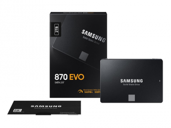 2.5" SATA SSD 2.0TB Samsung  870 EVO "MZ-77E2T0B" [R/W:560/530MB/s, 98K IOPS, MGX, V-NAND 3bit MLC]