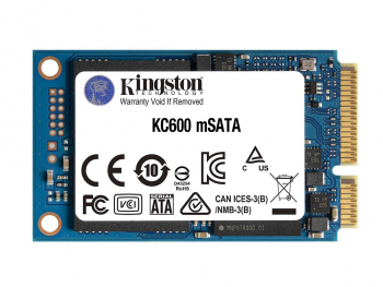 .mSATA SSD  256GB Kingston KC600 [R/W:550/500MB/s, 90K/80K IOPS, 150TBW, 3D-NAND TLC]