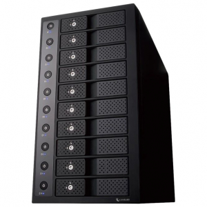 10-Bay SINGLE System External Enclosure Century "CRST1035U32CIS", USB3.2 Gen2 to 10x SATA 3.5"