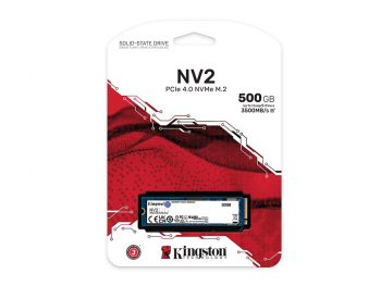 .M.2 NVMe SSD   500GB  Kingston  NV2 [PCIe 4.0 x4, R/W:3500/2100MB/s, 160TBW, 3D-NAND QLC]