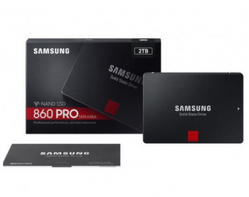 2.5" SATA SSD 2.0TB Samsung 860 PRO "MZ-76P2T0BW" [R/W:560/530MB/s, 100K IOPS, MJX, VNAND 2bit MLC]