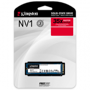 .M.2 NVMe SSD 2.0TB  Kingston  NV1 [PCIe 3.0 x4, R/W:2100/1700MB/s, 480TBW, 3D-NAND QLC]