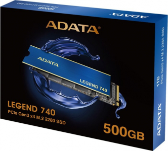 .M.2 NVMe SSD   500GB ADATA LEGEND 740 [PCIe 3.0 x4, R/W:2500/1700MB/s, 100/200K IOPS, 300TBW, TLC]