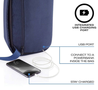 Tablet Bag Bobby Sling, anti-theft, P705.785 for Tablet 9.7" & City Bags, Navy