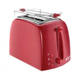 Russell Hobbs 21642-56/RH Textures Toaster 2SL Red