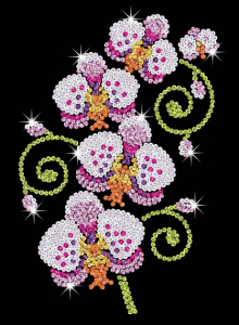 SEQUIN ART PURPLE - ORCHIDS