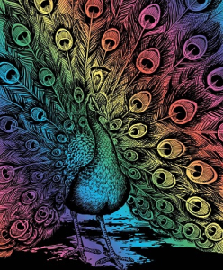 SEQUIN ARTFOIL - RAINBOW PEACOCK