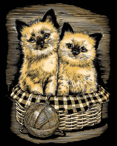 SEQUIN ARTFOIL - GOLD KITTENS