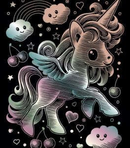 SEQUIN ARTFOIL - HOLOGRAPHIC UNICORN