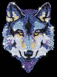 SEQUIN ART ORIGINAL - WOLF