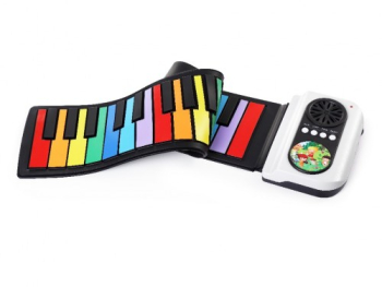 HELMET Bluetooth Roll up Piano 37 Colored keys.Rainbow color