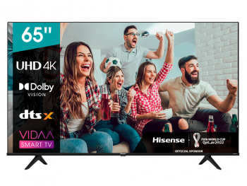 65" LED SMART TV Hisense 65A6BG, Real 4K, 3840x2160, VIDAA OS, Black