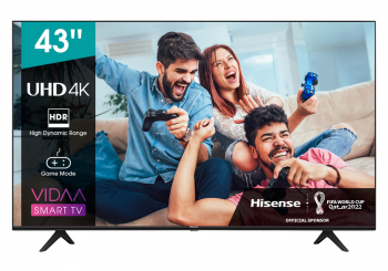 43" LED TV Hisense H43A7100F, Black (3840x2160 UHD, SMART TV, PCI 1500Hz, DVB-T/T2/C/S2)