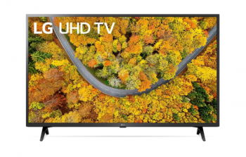 43" LED TV LG 43UP76006LC, Black (3840x2160 UHD, SMART TV, DVB-T2/C/S2)