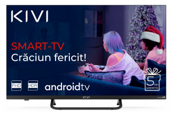 32" LED SMART TV KIVI 32F740LB, 1920x1080 FHD, Android TV, Black