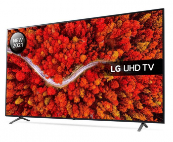 75" LED TV LG 75UP80006LA, Black (3840x2160 UHD, SMART TV, DVB-T2/C/S2)