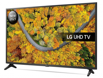 50" LED TV LG 50UP75006LF, Black (3840x2160 UHD, SMART TV, DVB-T2/C/S2)