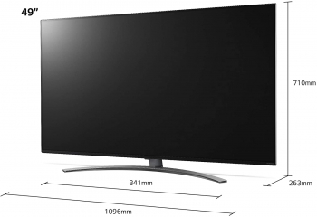 49" LED TV LG 49NANO866NA, Black (3840x2160 UHD, SMART TV, PMI 3200Hz, DVB-T/T2/C/S2)