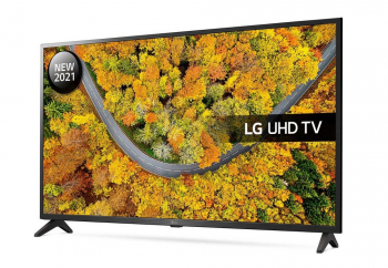 43" LED TV LG 43UP75006LF, Black (3840x2160 UHD, SMART TV, DVB-T2/C/S2)